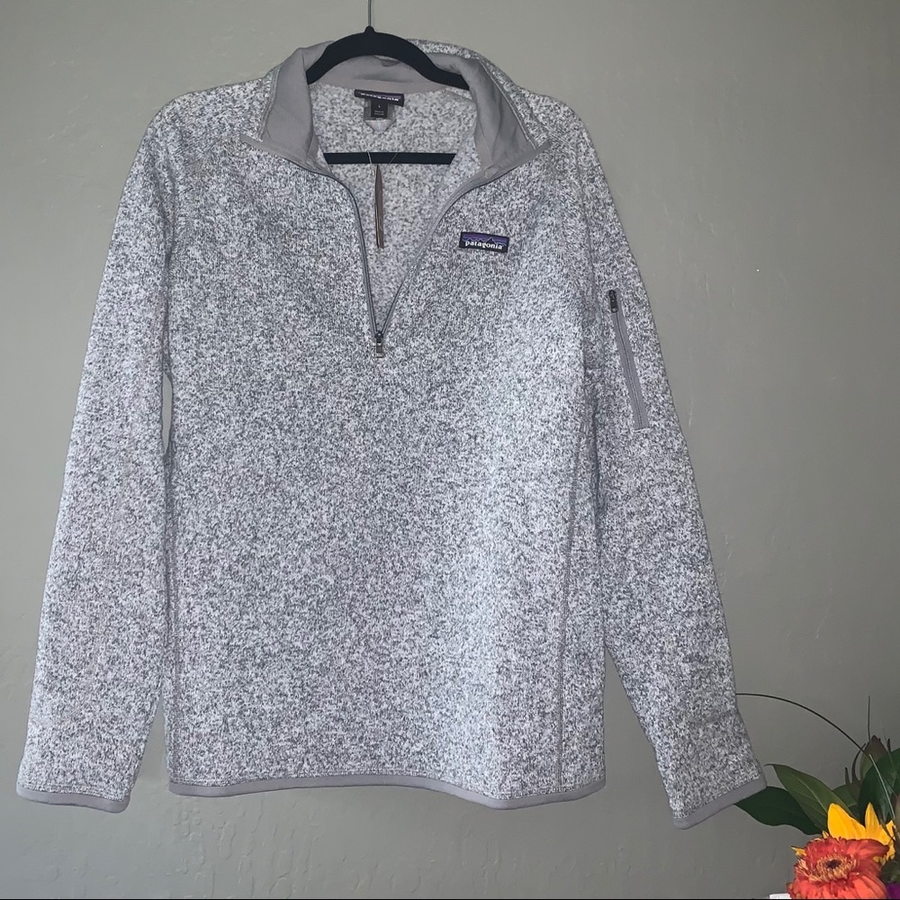 NWT Patagonia Better Sweater 1/4 Zip Birch White